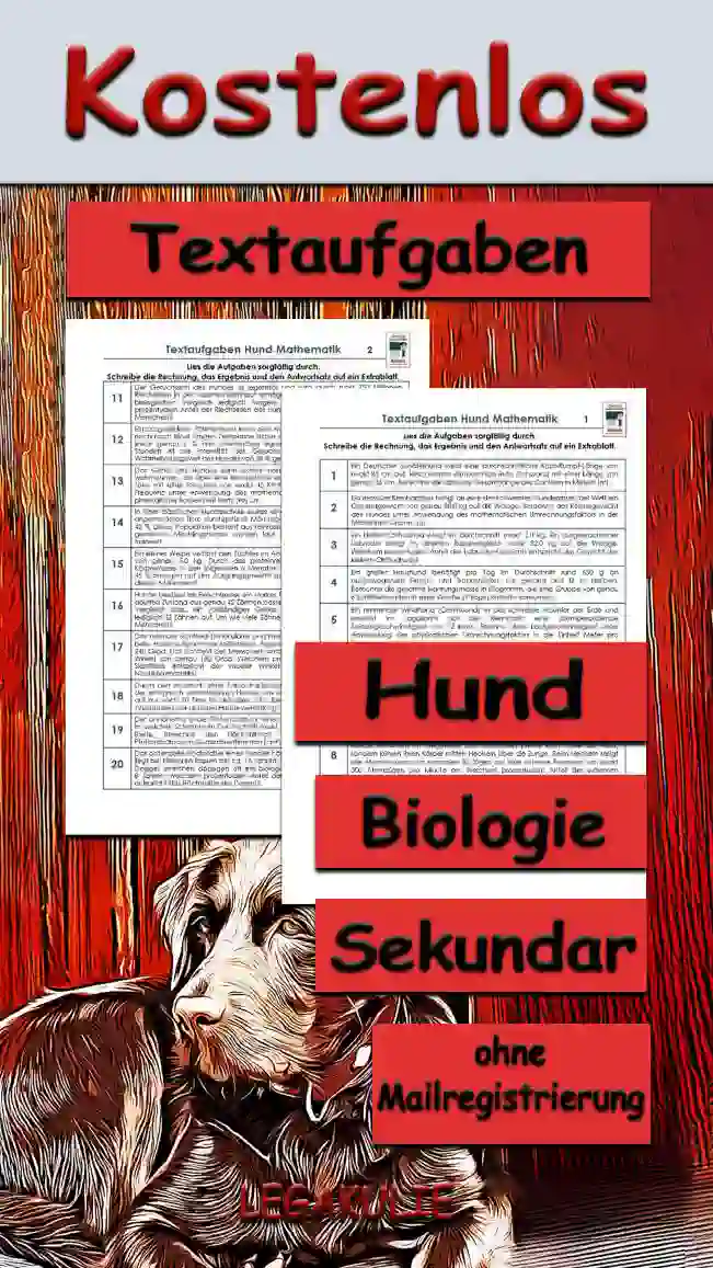 Textaufgaben Hund Unterrichtsmaterial - Kostenlos von Legakulie.info