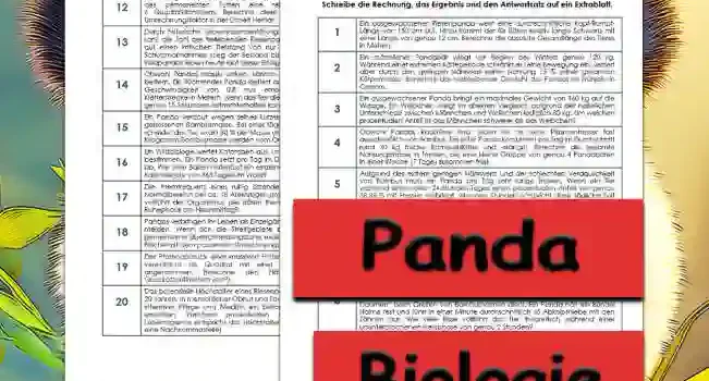 Textaufgaben Panda Textaufgaben Panda Sekundar Unterrichtsmaterial - Kostenlos von Legakulie.info