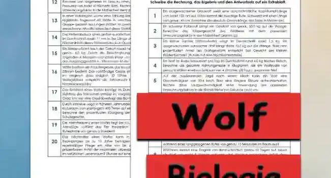 Textaufgaben Wolf Unterrichtsmaterial - Kostenlos von Legakulie.info