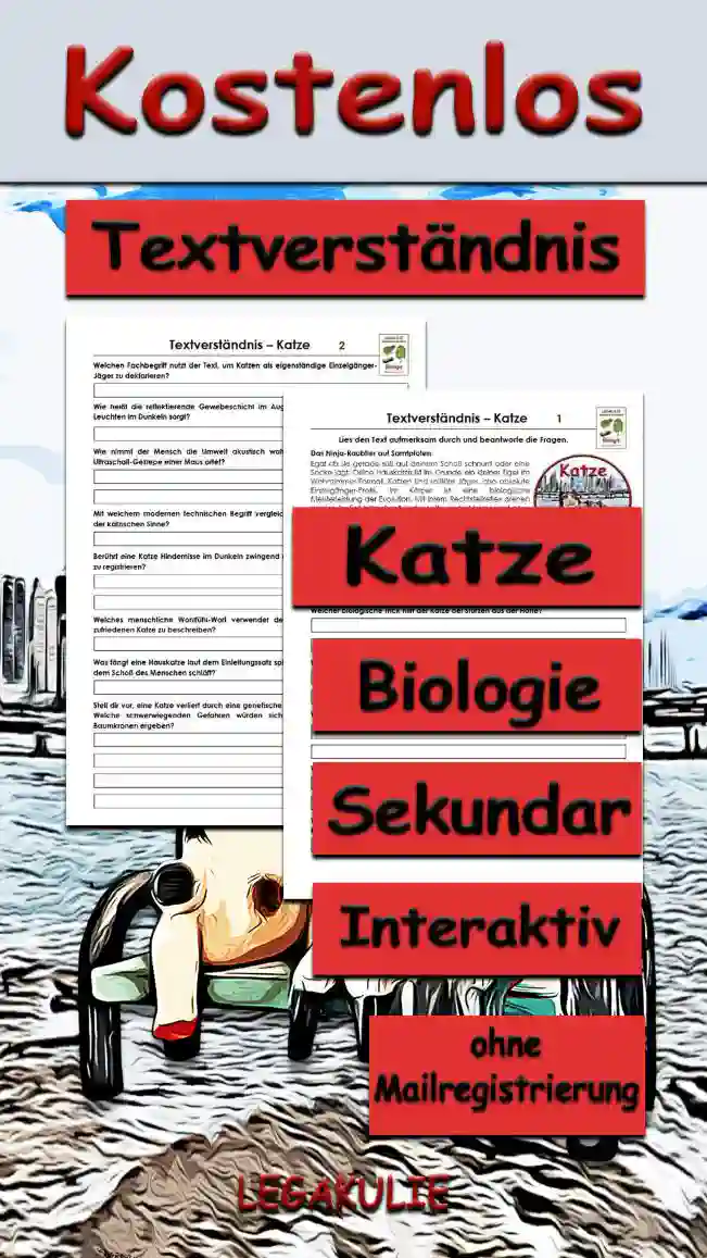 Textverständnis Katze Unterrichtsmaterial - Kostenlos von Legakulie.info