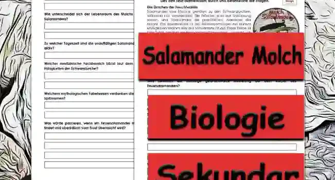 Textverständnis Salamander Molch Textverständnis Salamander Molch Unterrichtsmaterial - Kostenlos von Legakulie.info