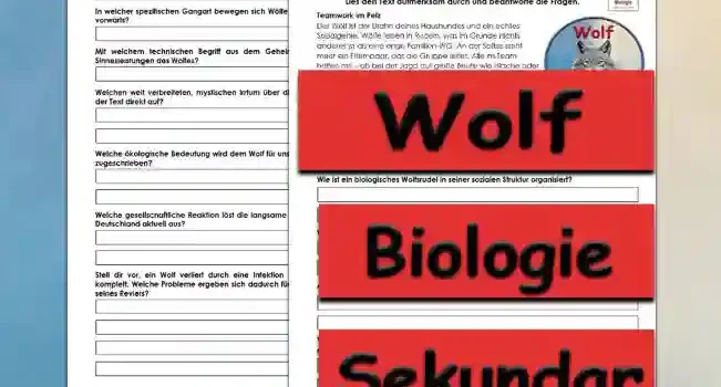 Textverständnis Wolf Textverständnis Wolf Unterrichtsmaterial - Kostenlos von Legakulie.info