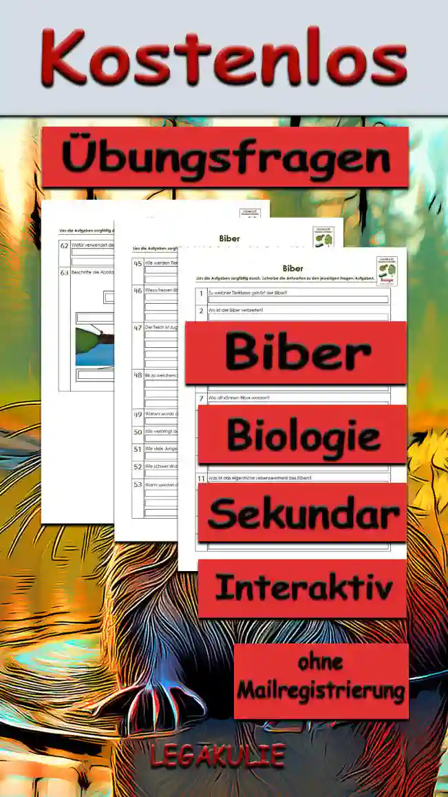 Übungsfragen Biber Unterrichtsmaterial - Kostenlos von Legakulie.info