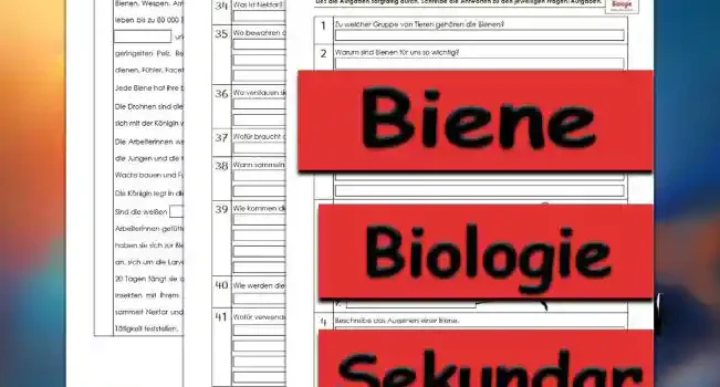 Übungsfragen Biene Übungsfragen Biene Unterrichtsmaterial - Kostenlos von Legakulie.info
