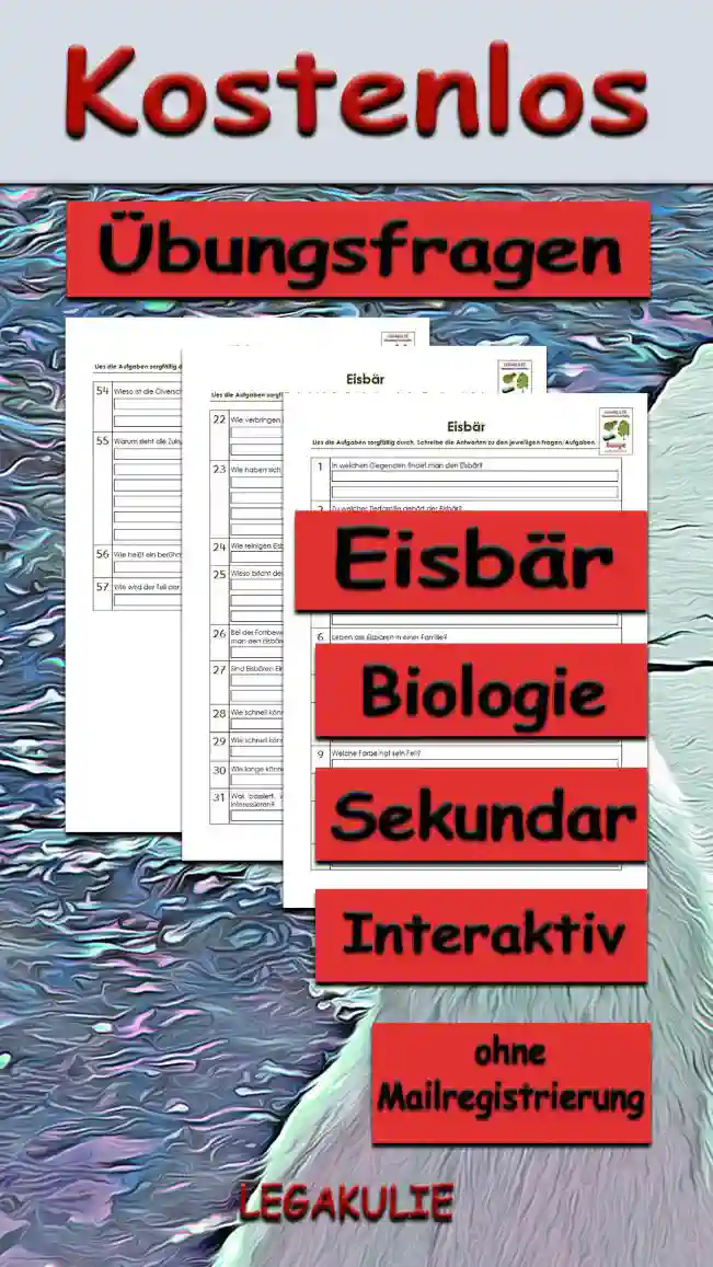 Übungsfragen Eisbär Unterrichtsmaterial - Kostenlos von Legakulie.info
