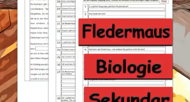 Übungsfragen Fledermaus Unterrichtsmaterial - Kostenlos von Legakulie.info