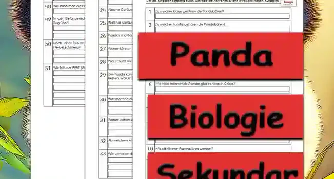 Übungsfragen Panda Unterrichtsmaterial - Kostenlos von Legakulie.info