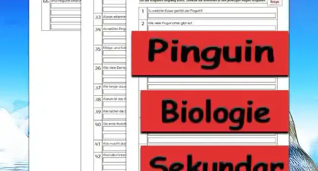 Übungsfragen Pinguin Unterrichtsmaterial - Kostenlos von Legakulie.info