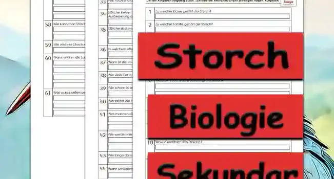 Übungsfragen Storch Unterrichtsmaterial - Kostenlos von Legakulie.info