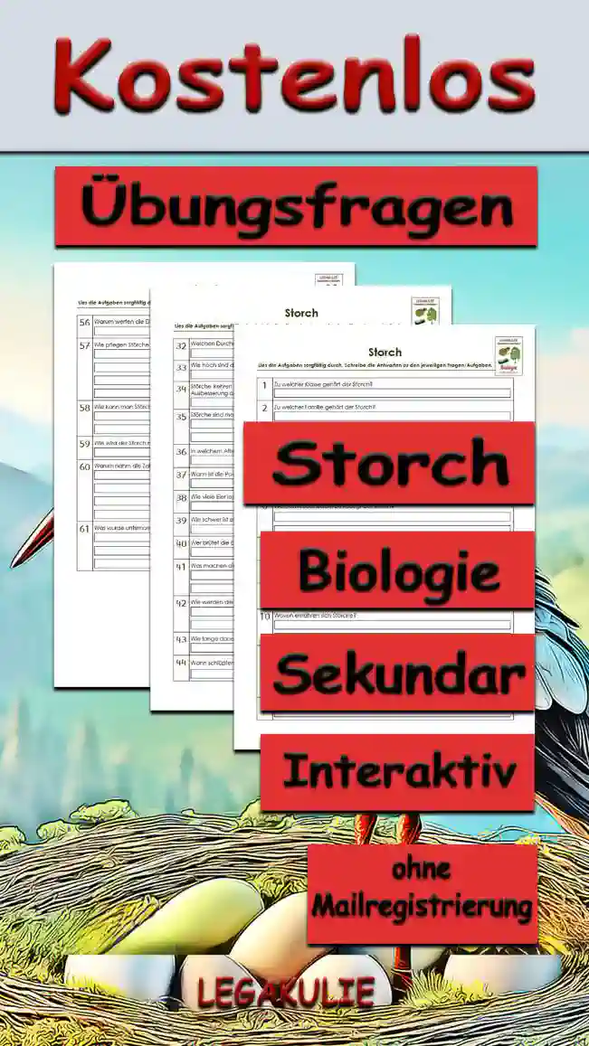 Übungsfragen Storch Unterrichtsmaterial - Kostenlos von Legakulie.info