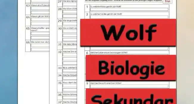 Übungsfragen Wolf Unterrichtsmaterial - Kostenlos von Legakulie.info