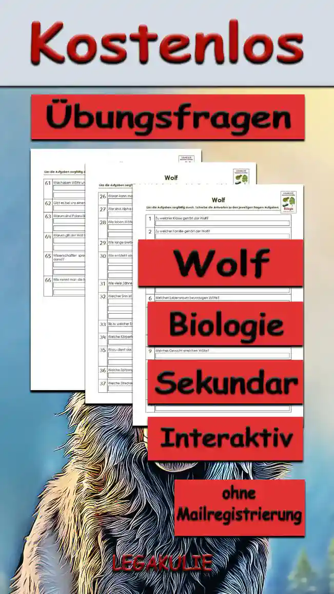 Übungsfragen Wolf Unterrichtsmaterial - Kostenlos von Legakulie.info