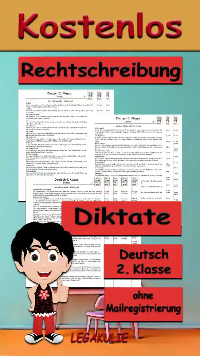 Diktate Klasse 2 Deutsch - Kostenlos von Legakulie.info